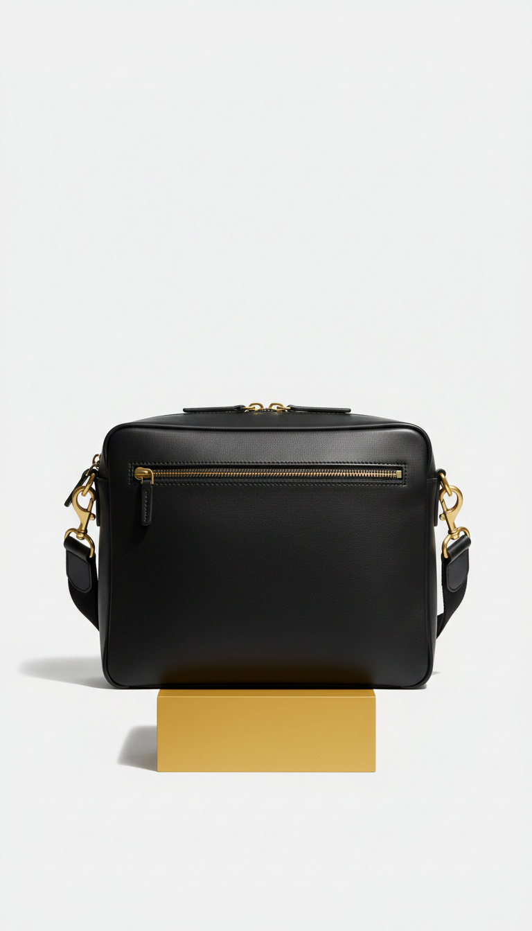 Leather Tech Messenger Bag